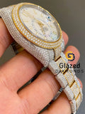 New Sky-Dweller Fully Iced Out Moissanite Watch