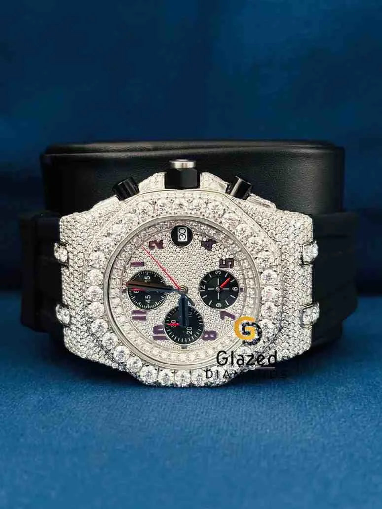 Men_s Black Silicone Multi Chronograph Rubber Strap Watch 