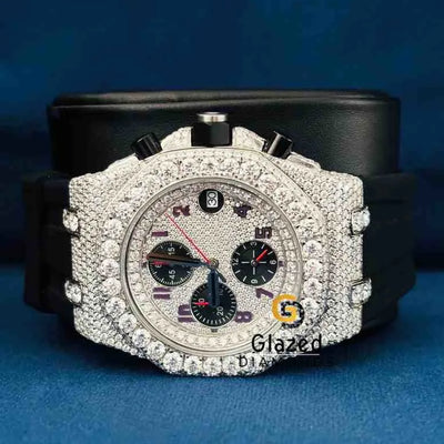 Men_s Black Silicone Multi Chronograph Rubber Strap Watch 