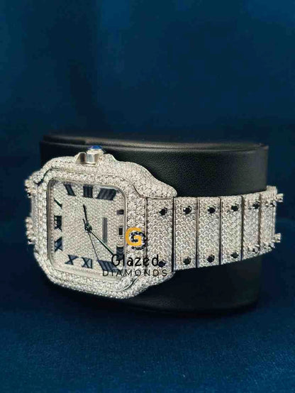 Men_s Bust Down VVS Moissanite Cartier Watch