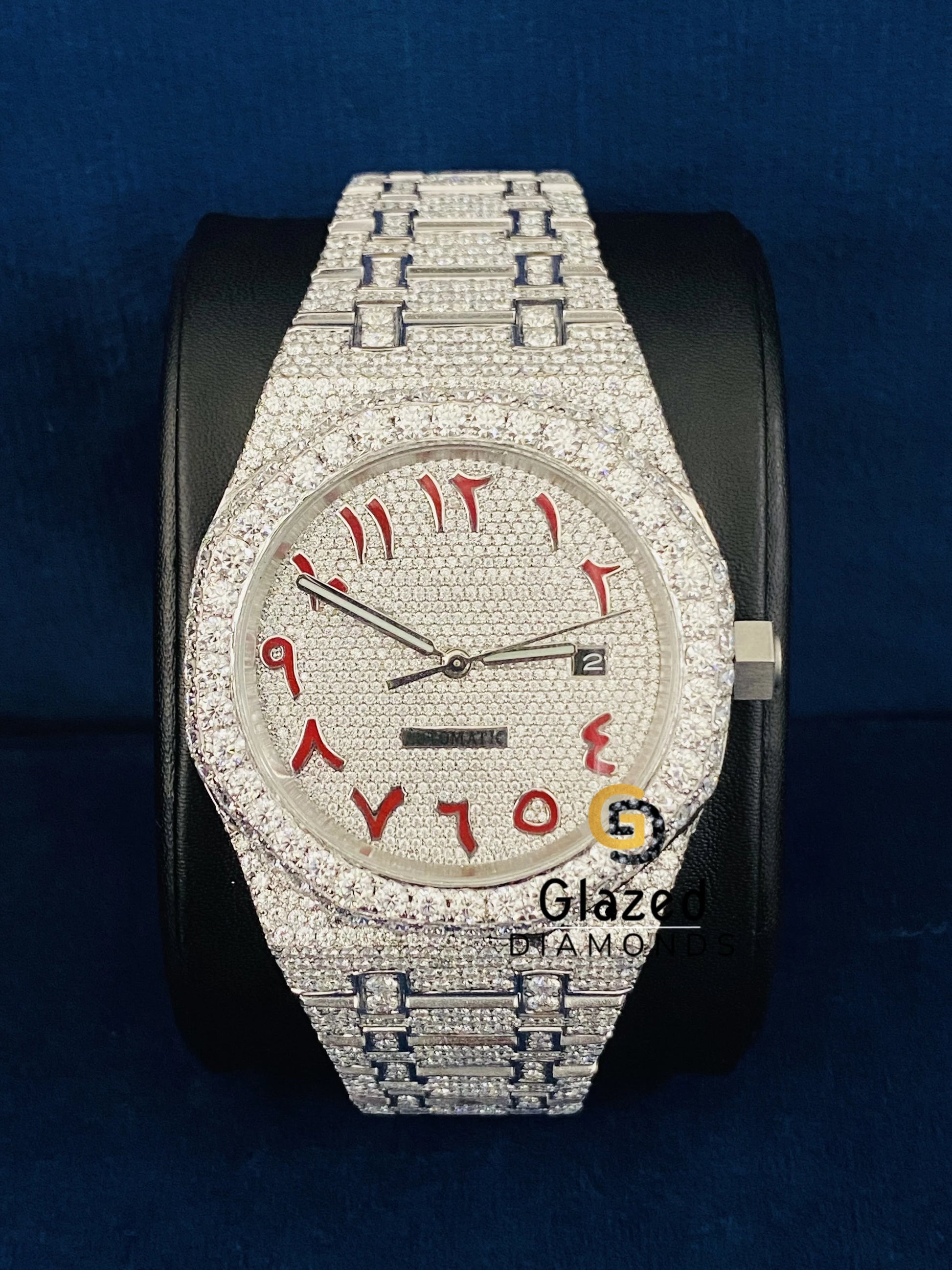 Men_s Dial Hip Hop Moissanite Watch