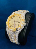 Men_s Iced Out Arabic Dial Rapper Watch