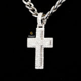 Bust Down Moissanite Diamond Religious Criss Cross Pendant