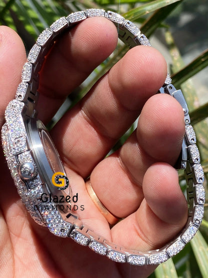 Mens Diamond Studded Watch For Men 