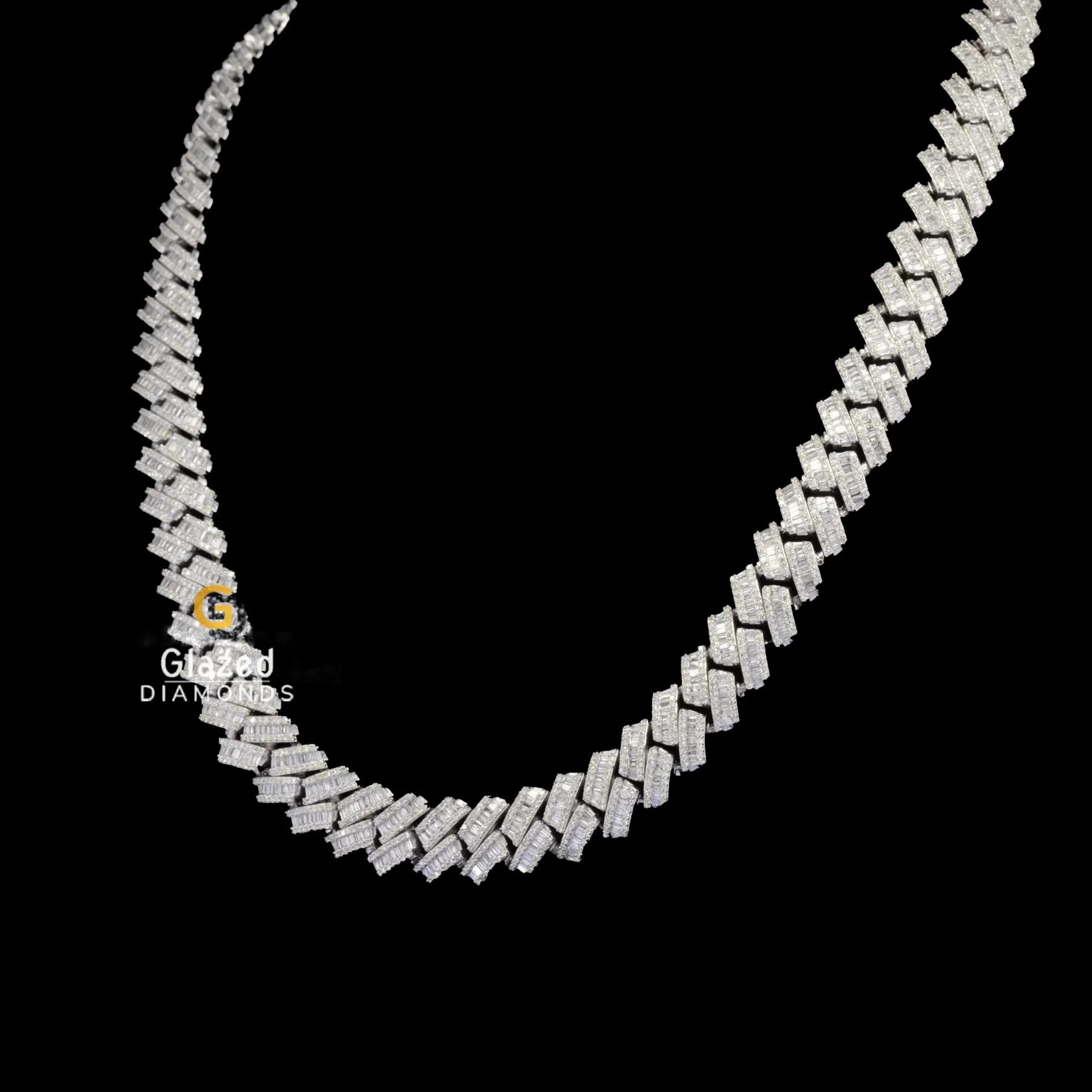 Mens Moissanite Diamond Necklace