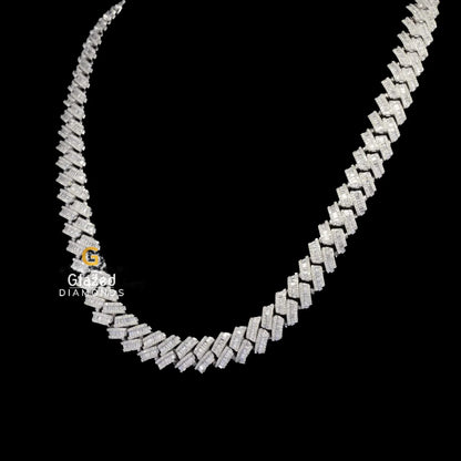 Mens Moissanite Diamond Necklace