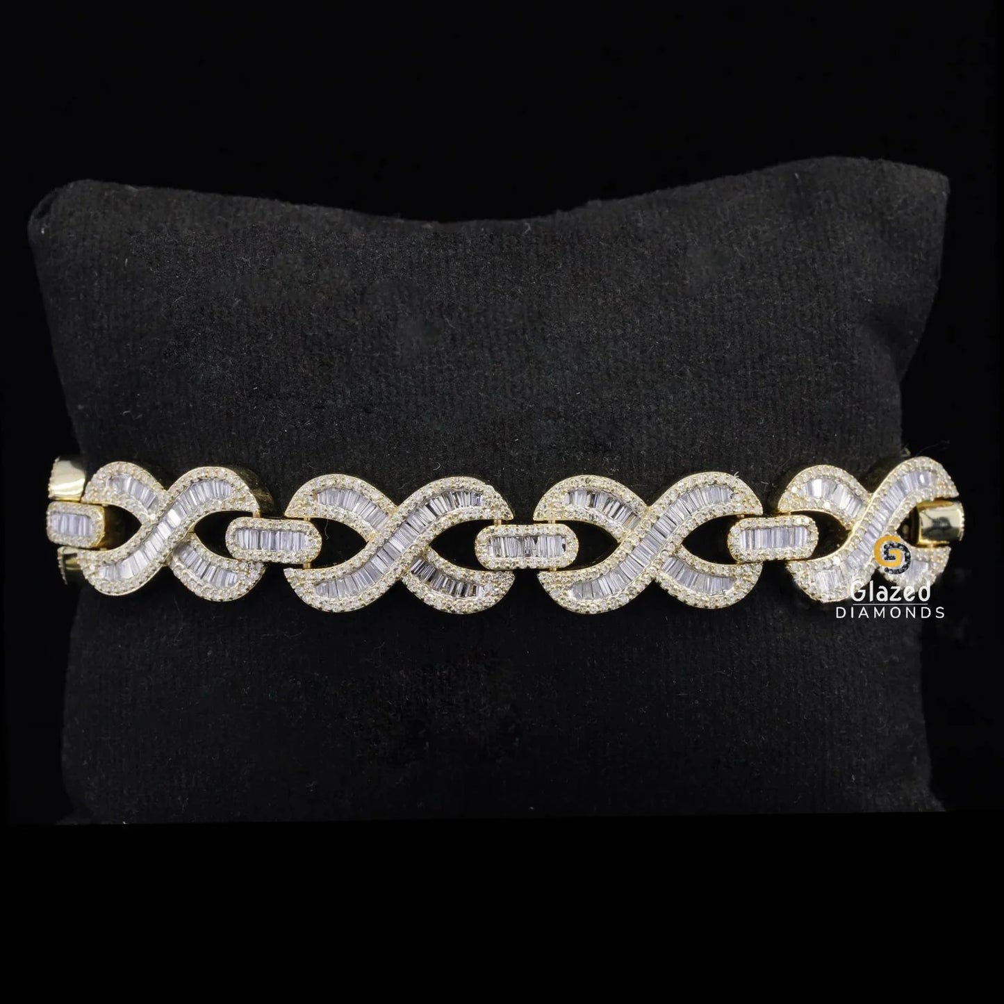 Mens Moissanite Infinity Bracelet