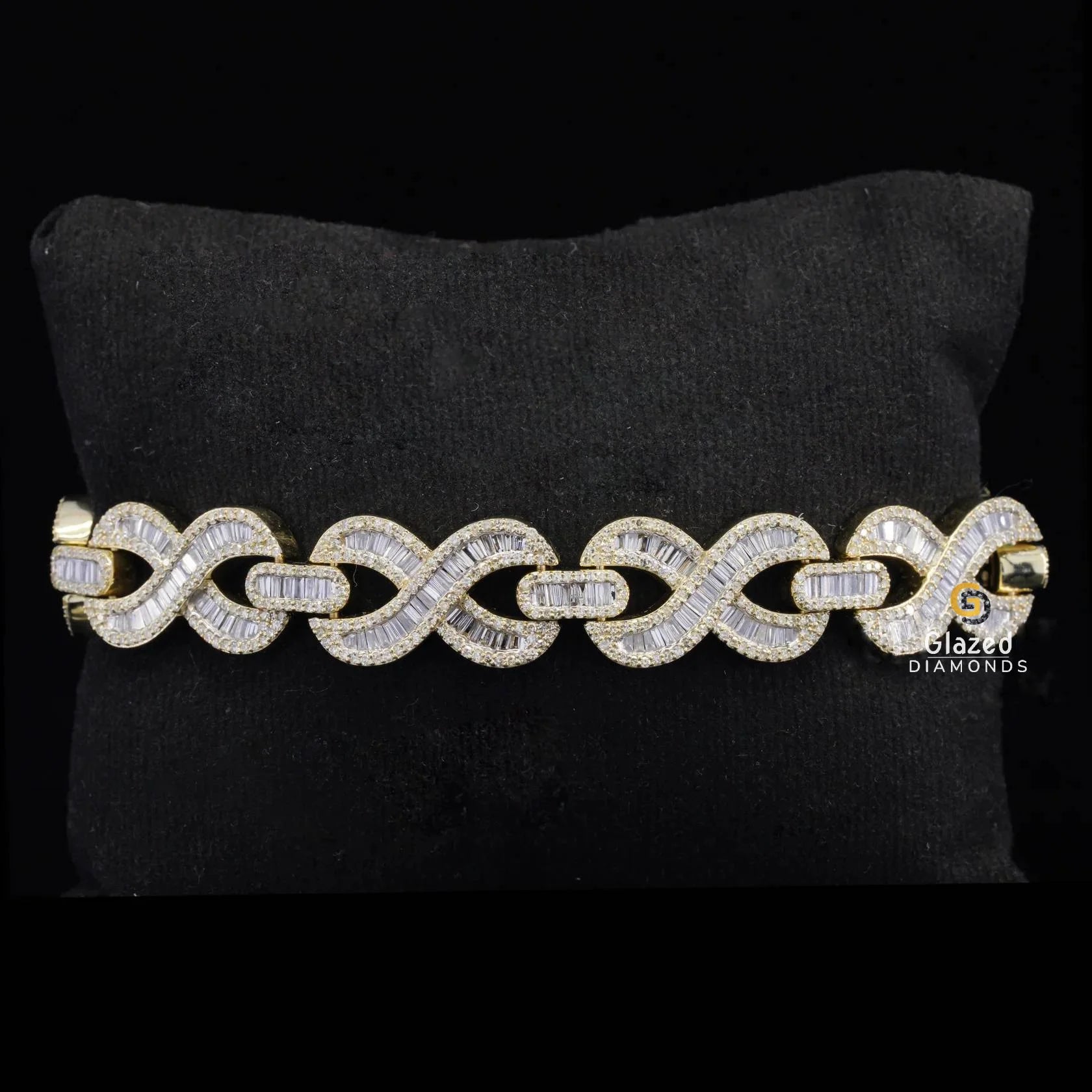 Mens Moissanite Infinity Bracelet