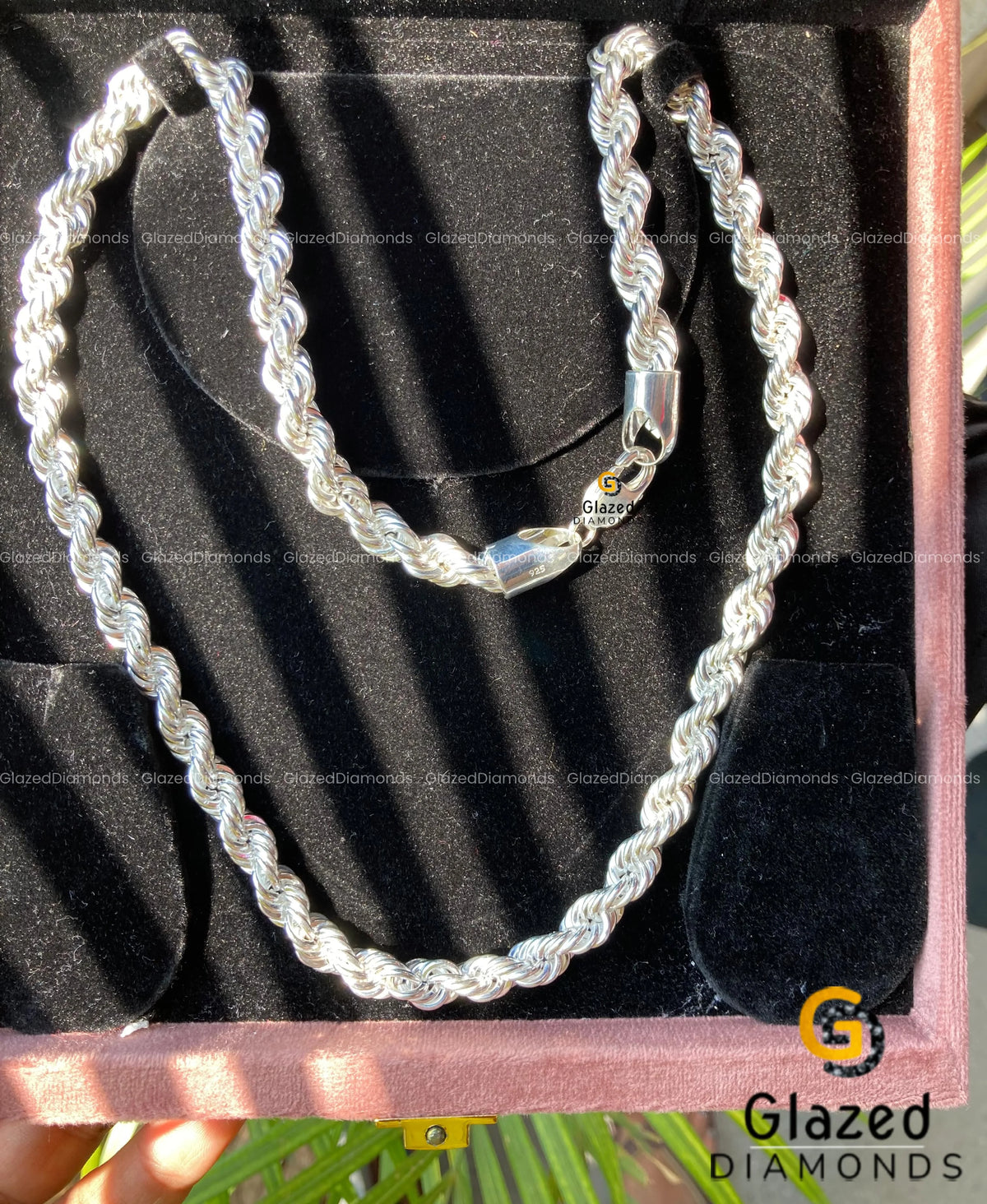 Diamond Lock Rope Chain 9MM Rope Solid Diamond Cut High Polish Chain – Glazed Diamonds