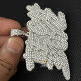 Mens Silver Diamond Pendant