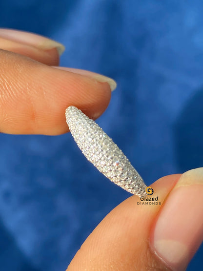Eternity Micro Pave Moissanite Dome Statement Ring