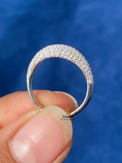 Eternity Micro Pave Moissanite Dome Statement Ring