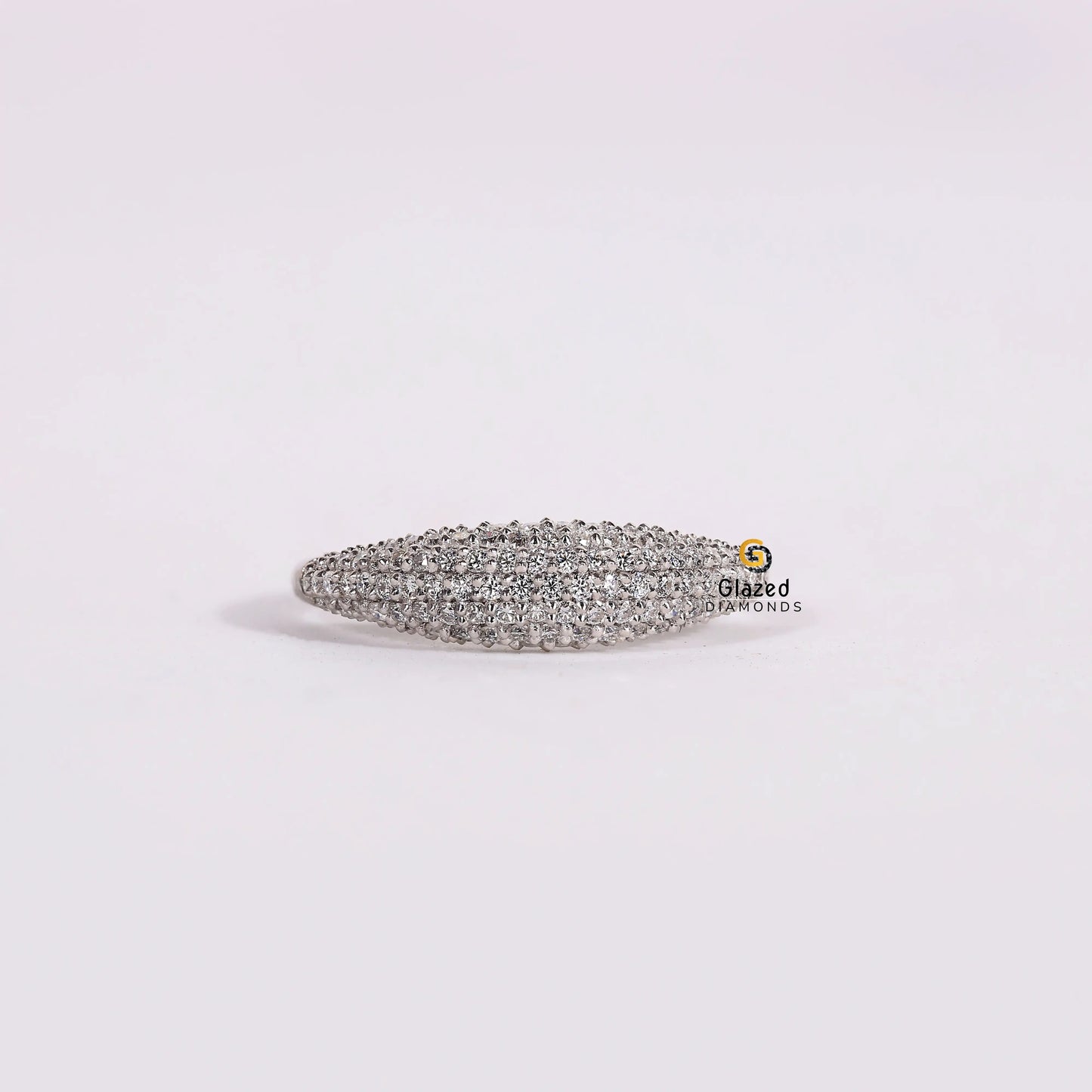 Micro Pave Lab Grown Diamond Dome Ring