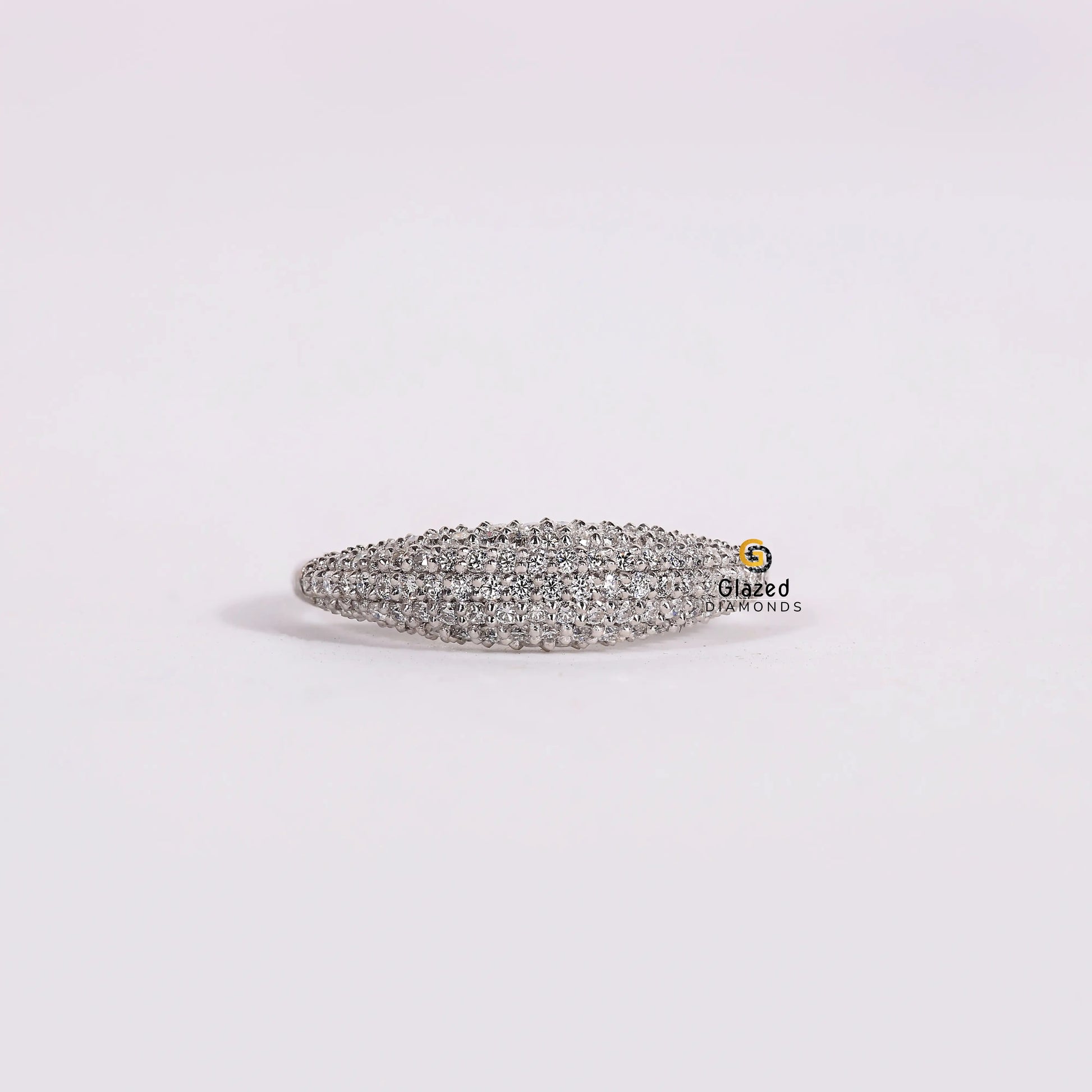 Micro Pave Lab Grown Diamond Dome Ring