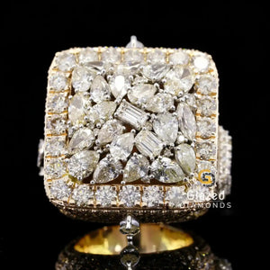 Mix Stone Moissanite Ring