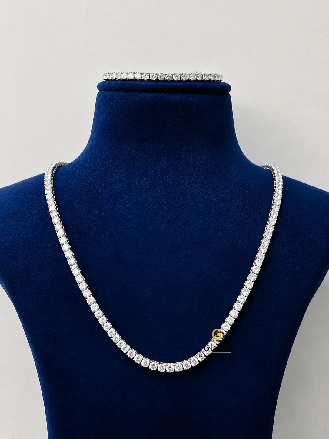 4MM Moissanite Tennis Chain/Bracelet Bundle 14K Gold