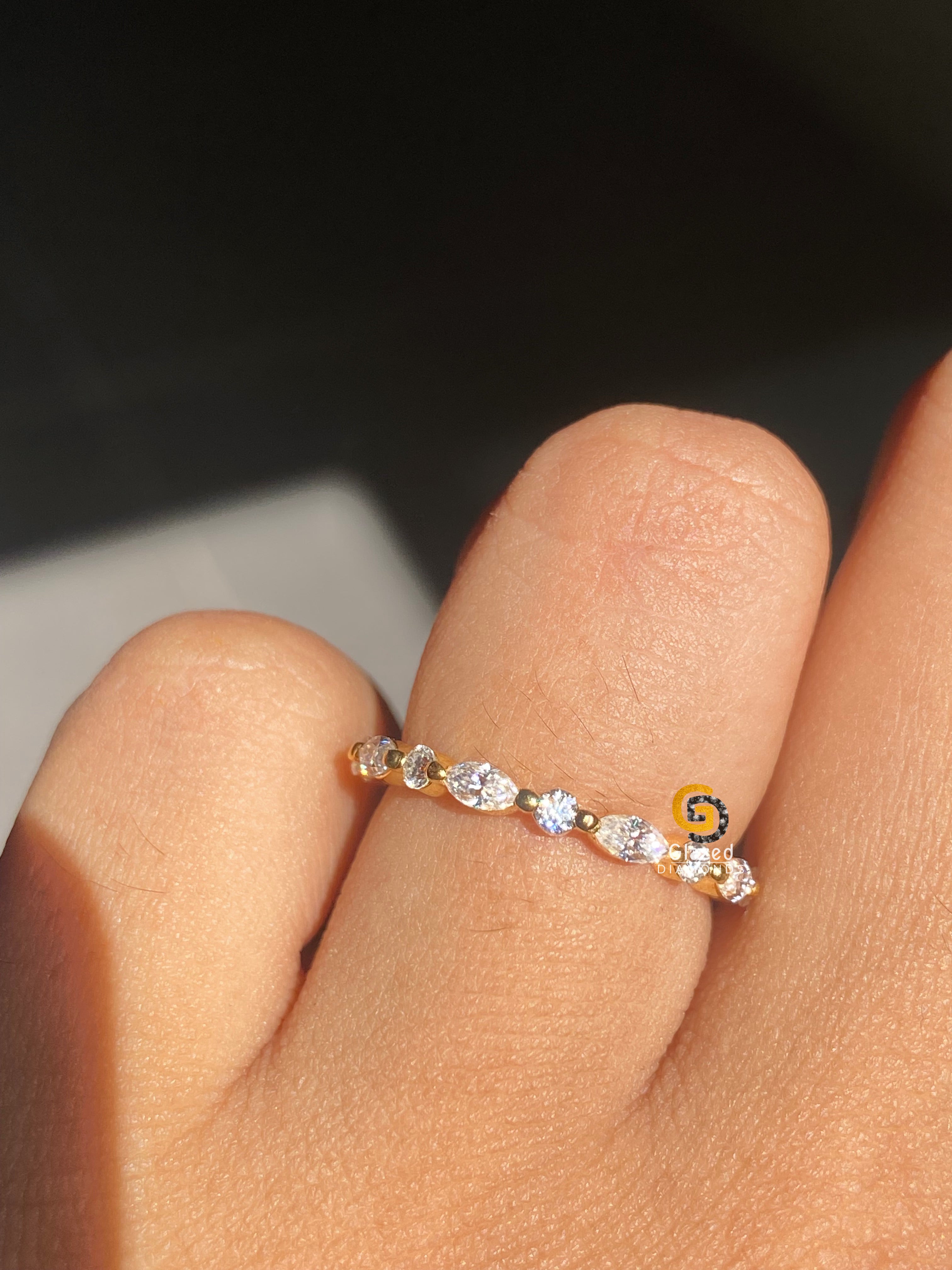 4 CT Radiant Cut Bubble Band Moissanite Wedding Bridal Ring Set For Her