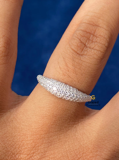 Eternity Micro Pave Moissanite Dome Statement Ring