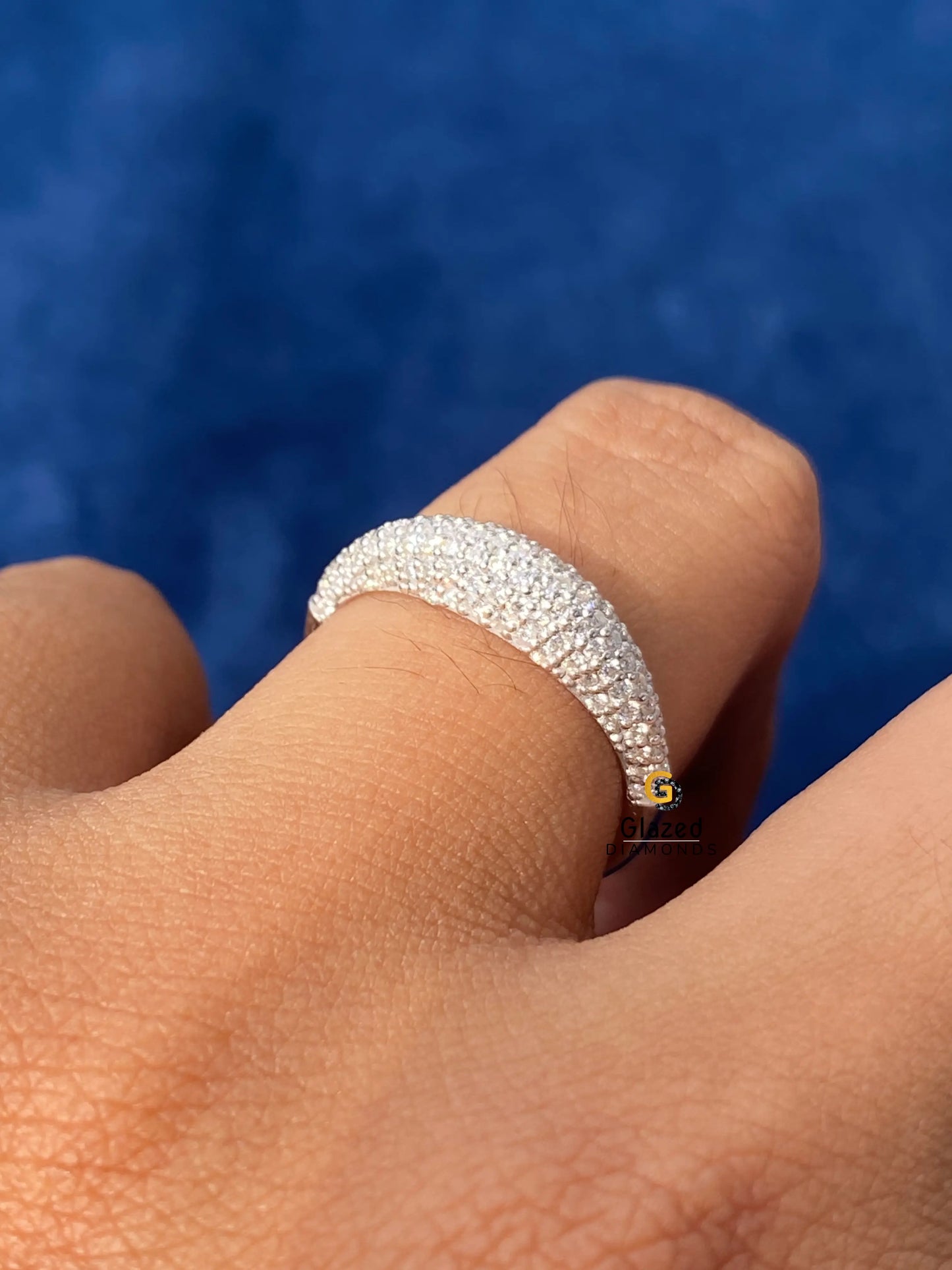 Eternity Micro Pave Moissanite Dome Statement Ring