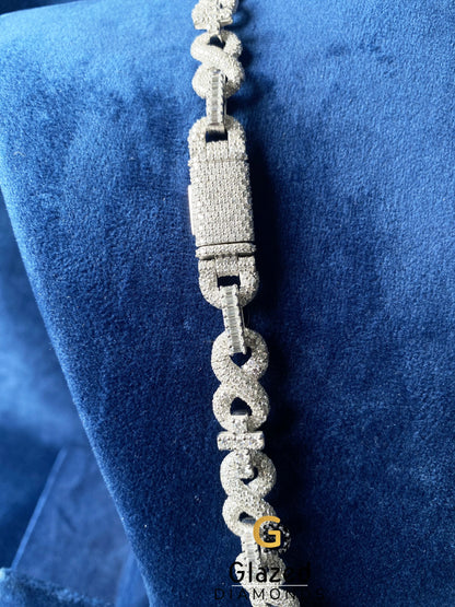 Moissanite 925 Silver Cuban Link Chain