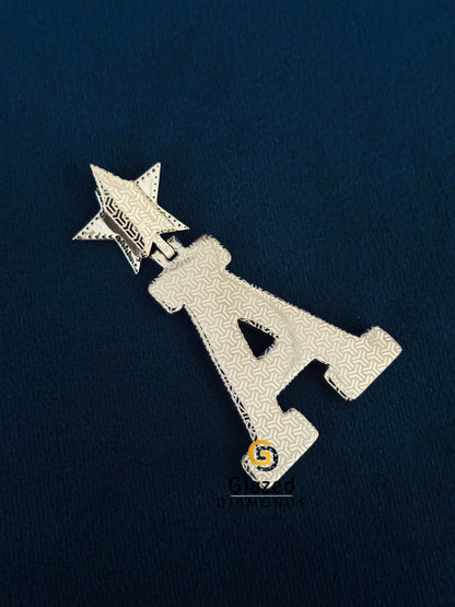 Moissanite Alphabet Letter Pendant