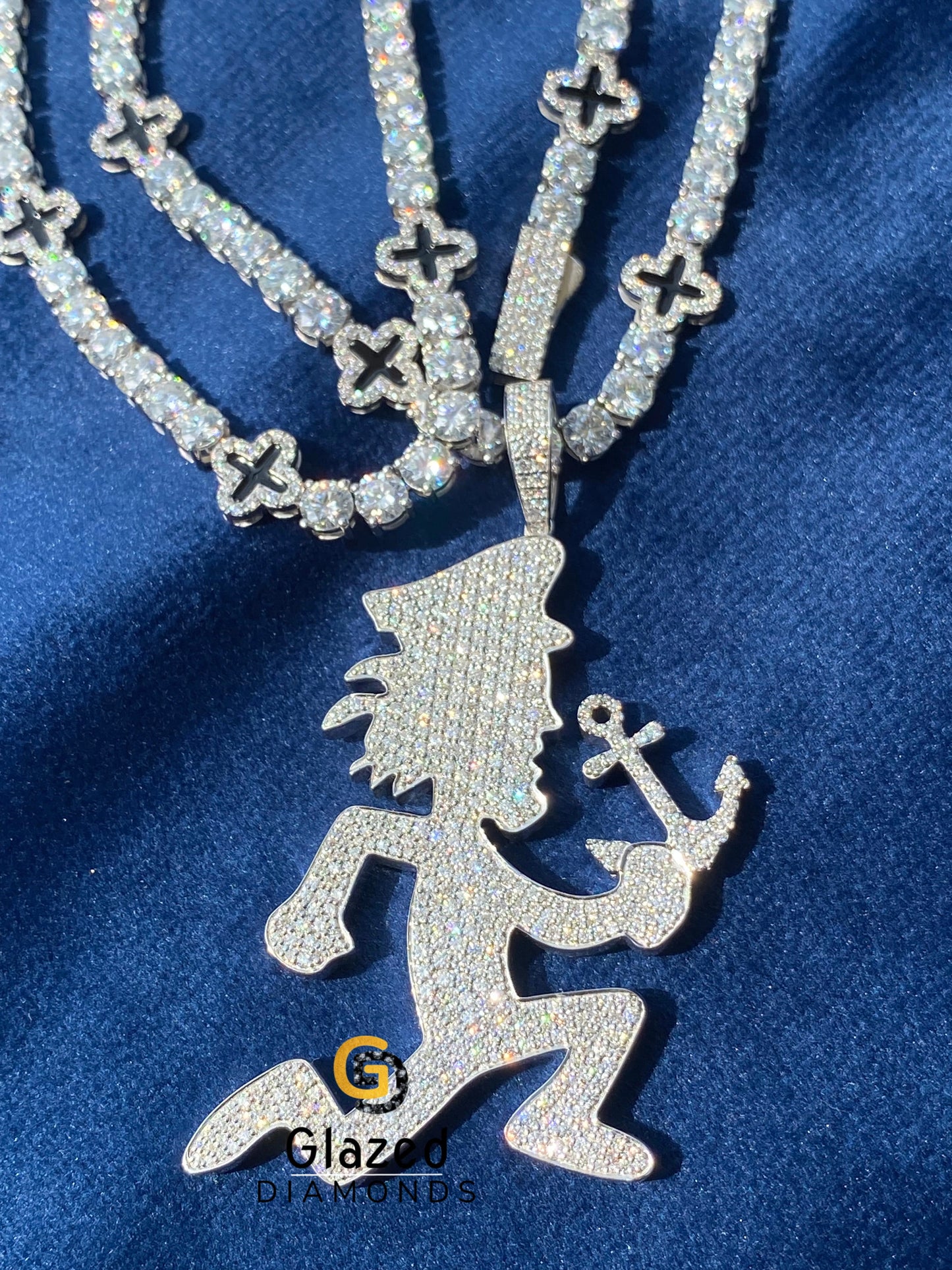 Moissanite Anchor Hatchet Man Pendant
