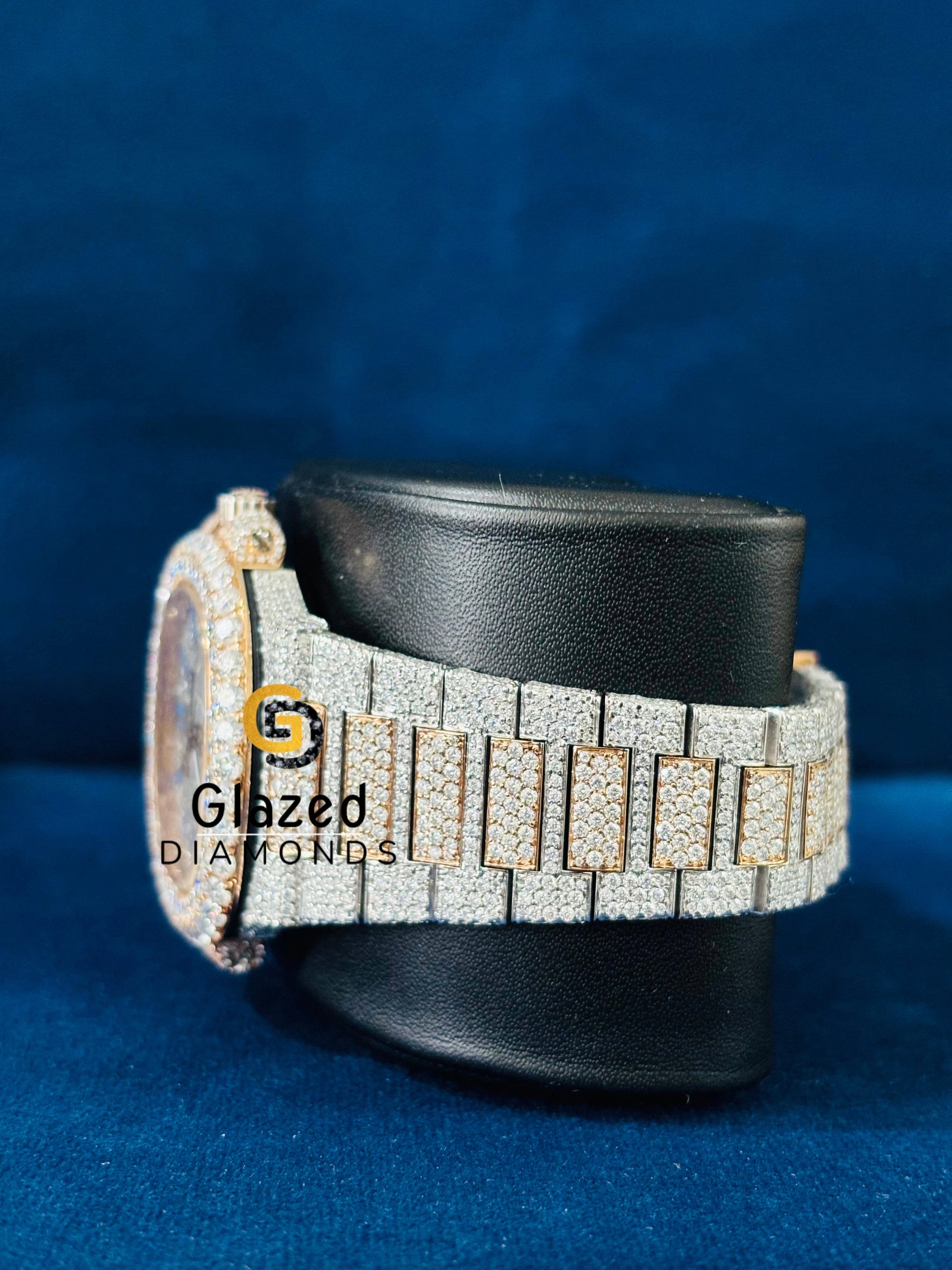 Moissanite Bust Down Iced Out Hip Hop Watch for Him