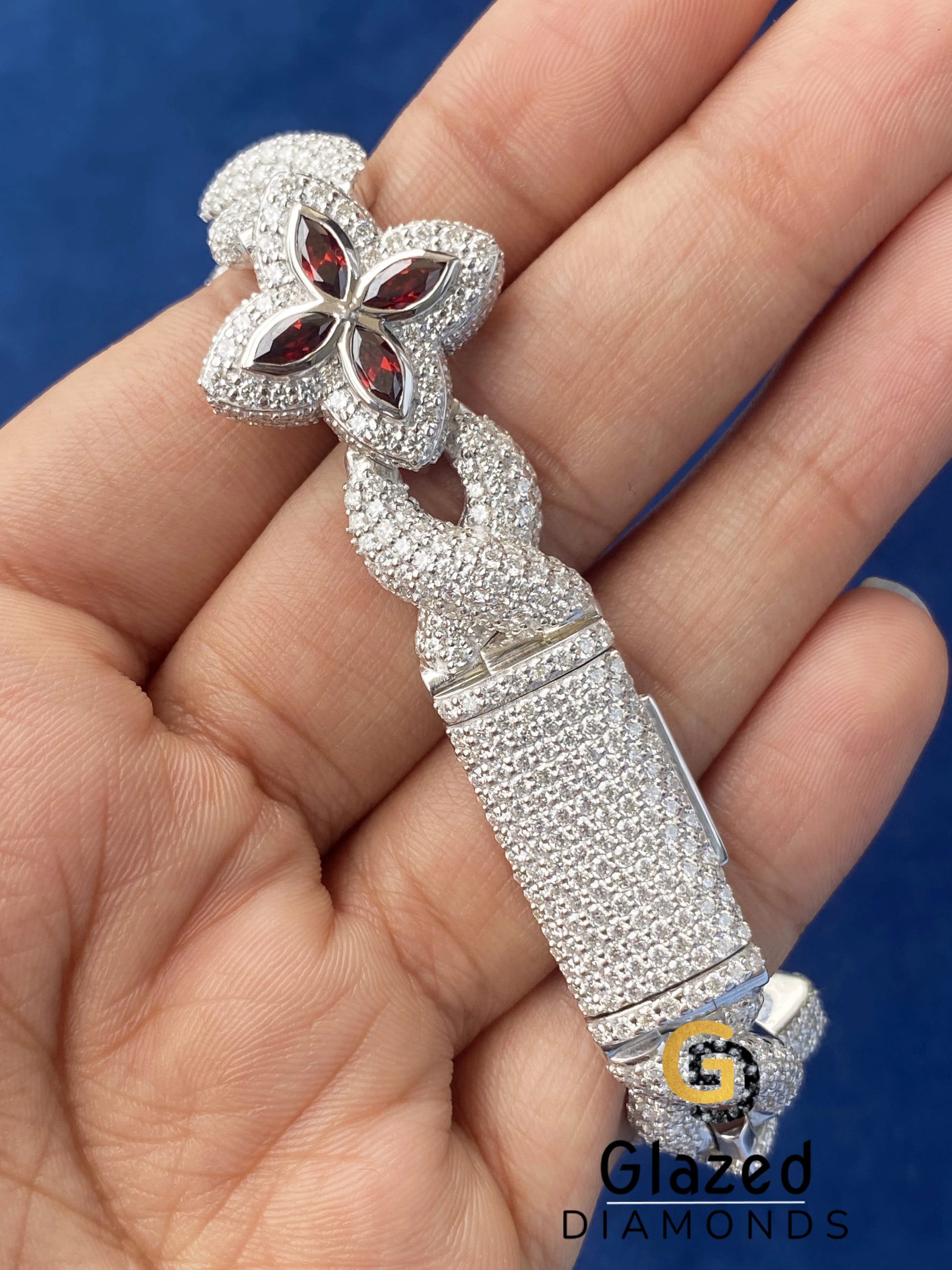 Moissanite Clover Hip Hop bracelet