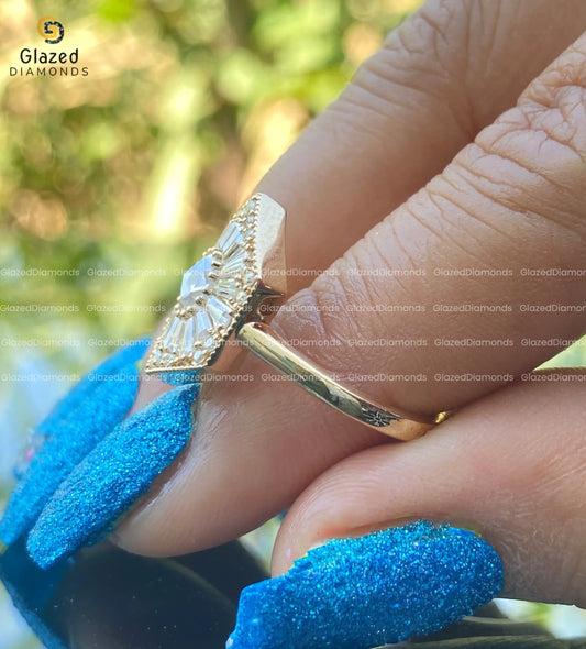 Moissanite Cluster Ring