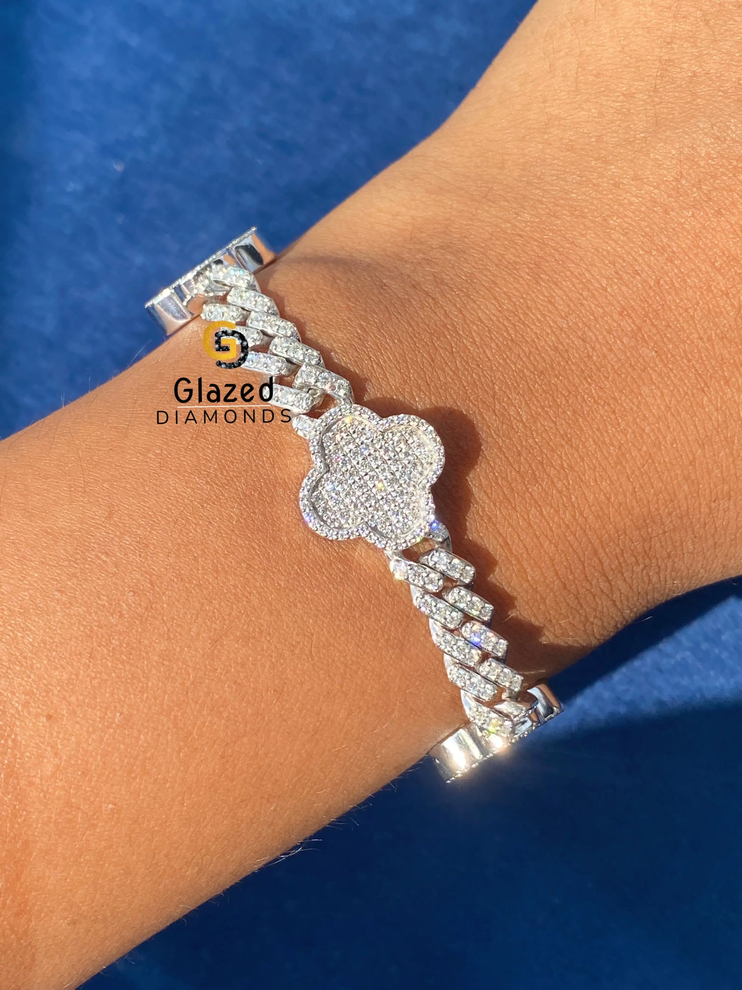 Moissanite Cuban Link Studded Iced Out Bracelet 