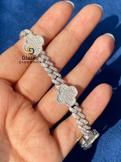 Moissanite Cuban Link Studded Iced Out Bracelet For Men