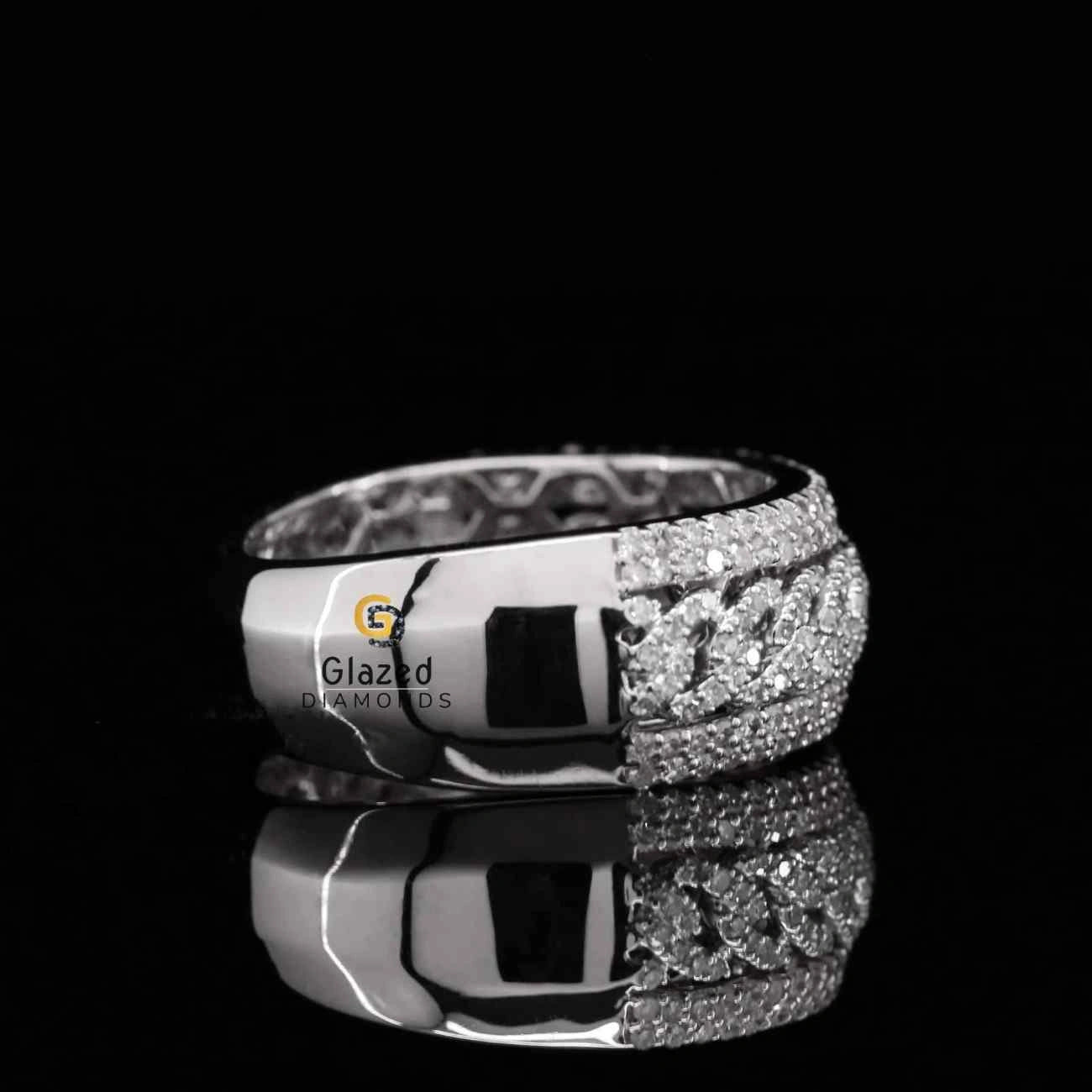 Moissanite Cuban Ring For Him