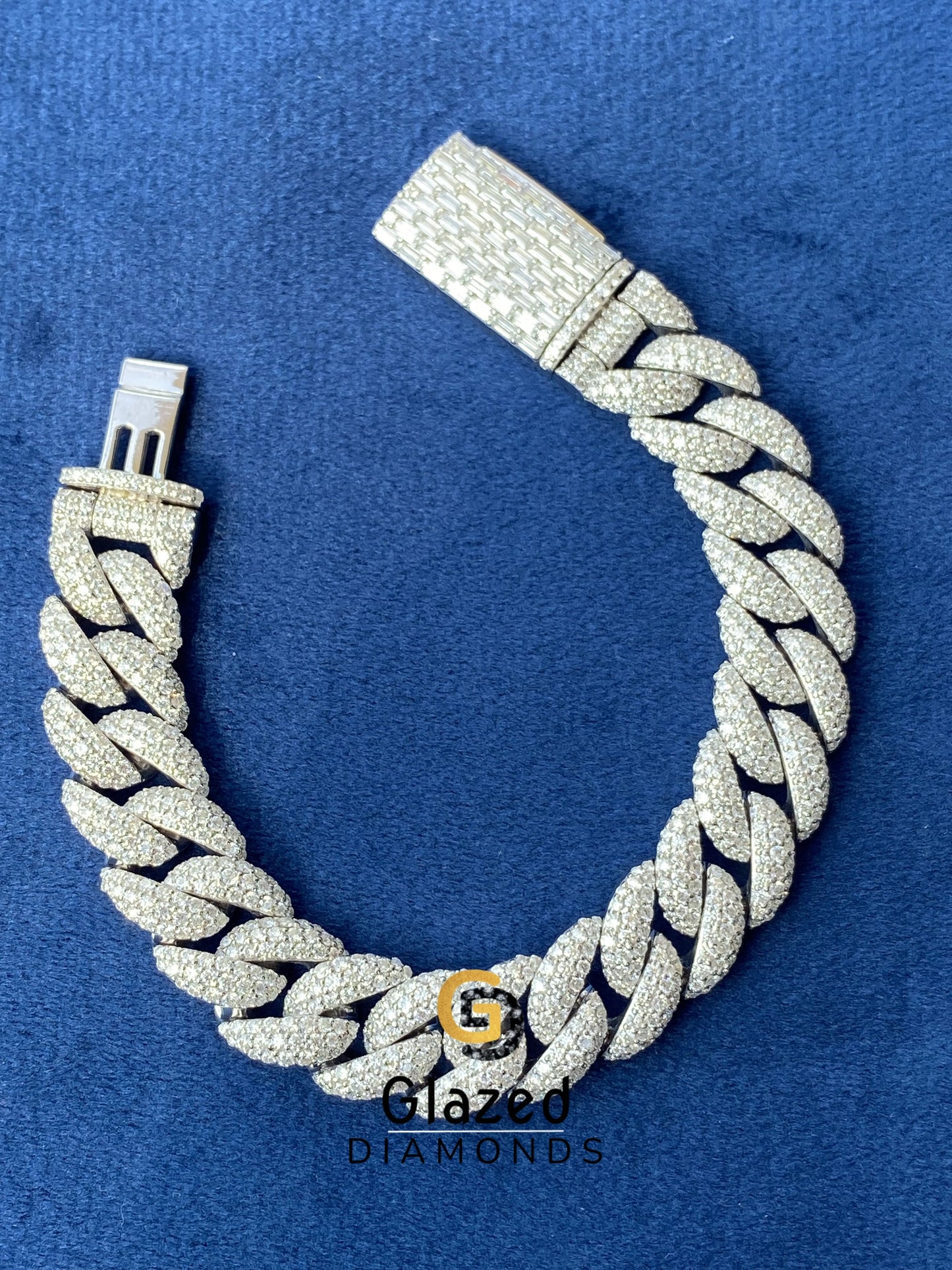 Moissanite Cuban link 14MM Moissanite Bracelet