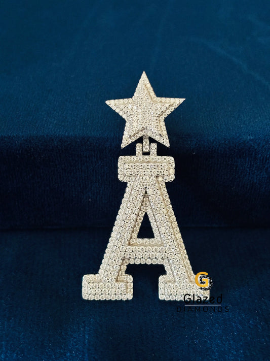 Moissanite Custom Alphabet Letter Pendant