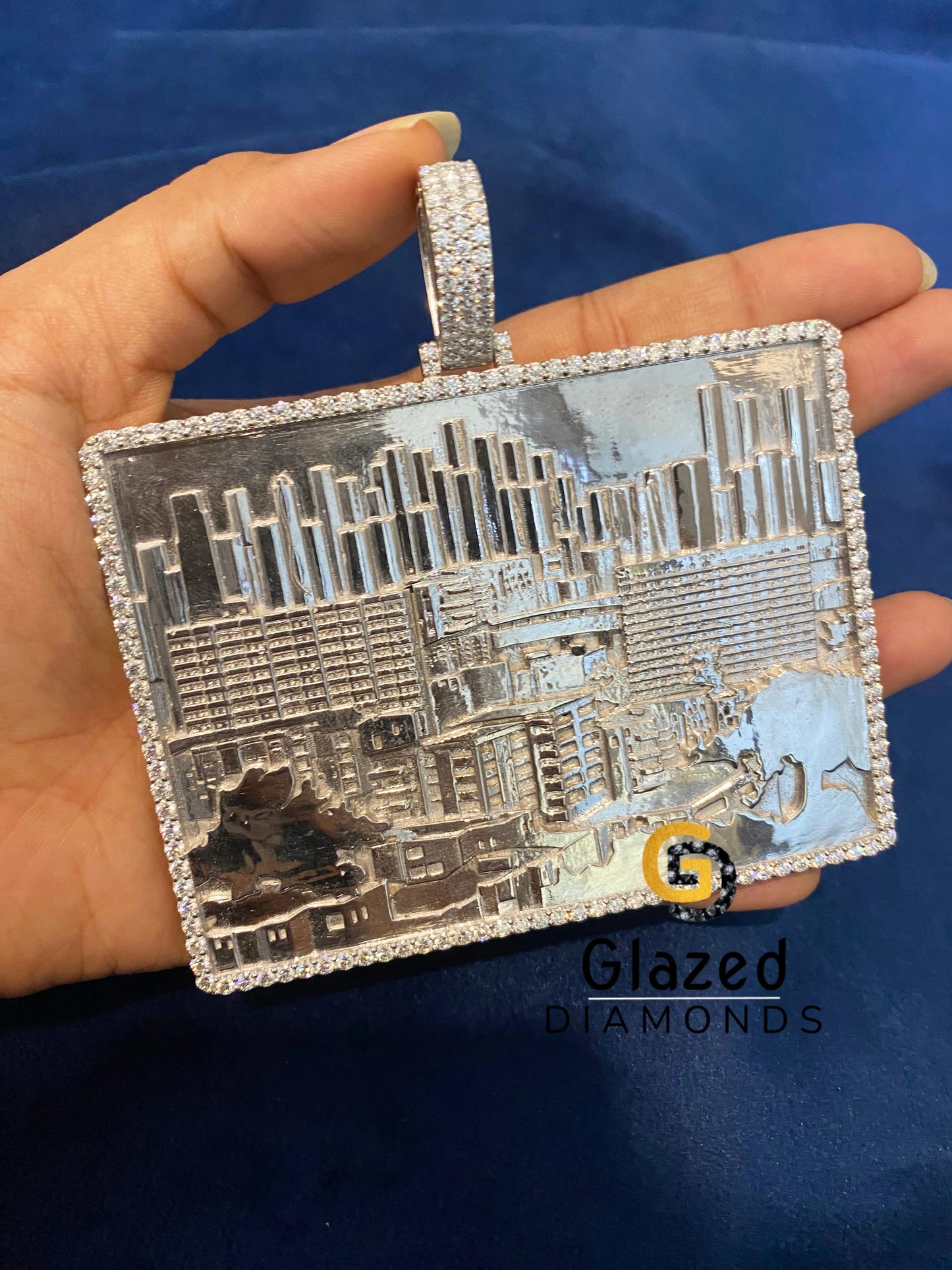 Moissanite Custom City Pendant