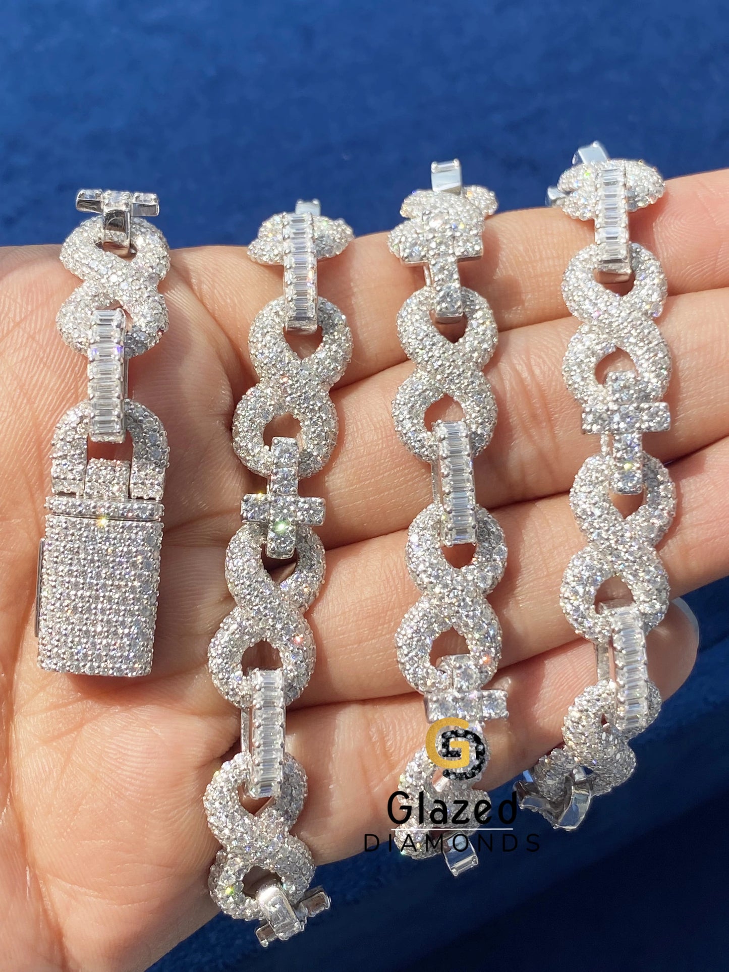 Moissanite Diamond Cuban link Hip Hop Chain