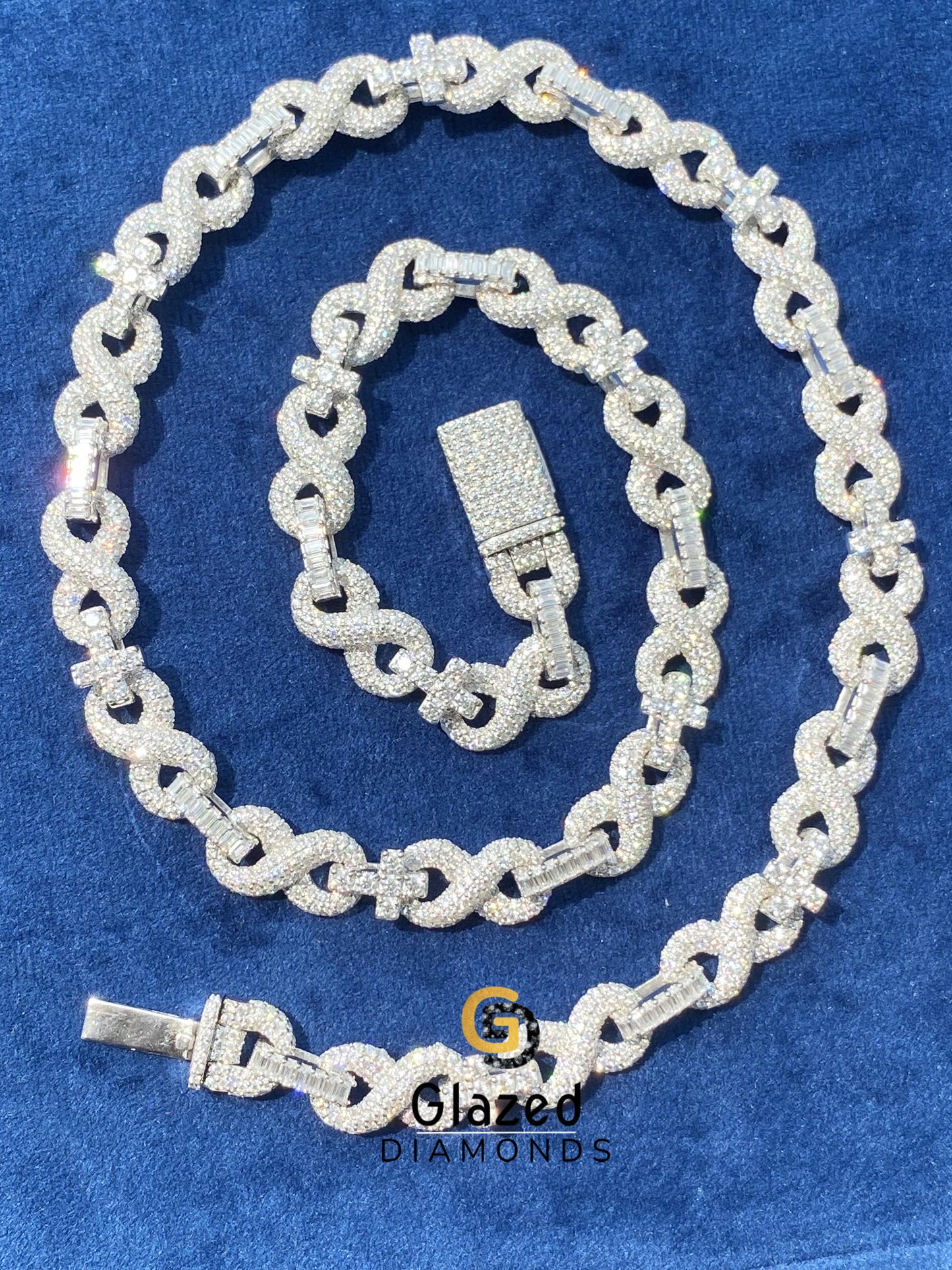 Moissanite Diamond Infinity Link Chain