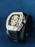 Moissanite Diamond Studded Face Dial Watch