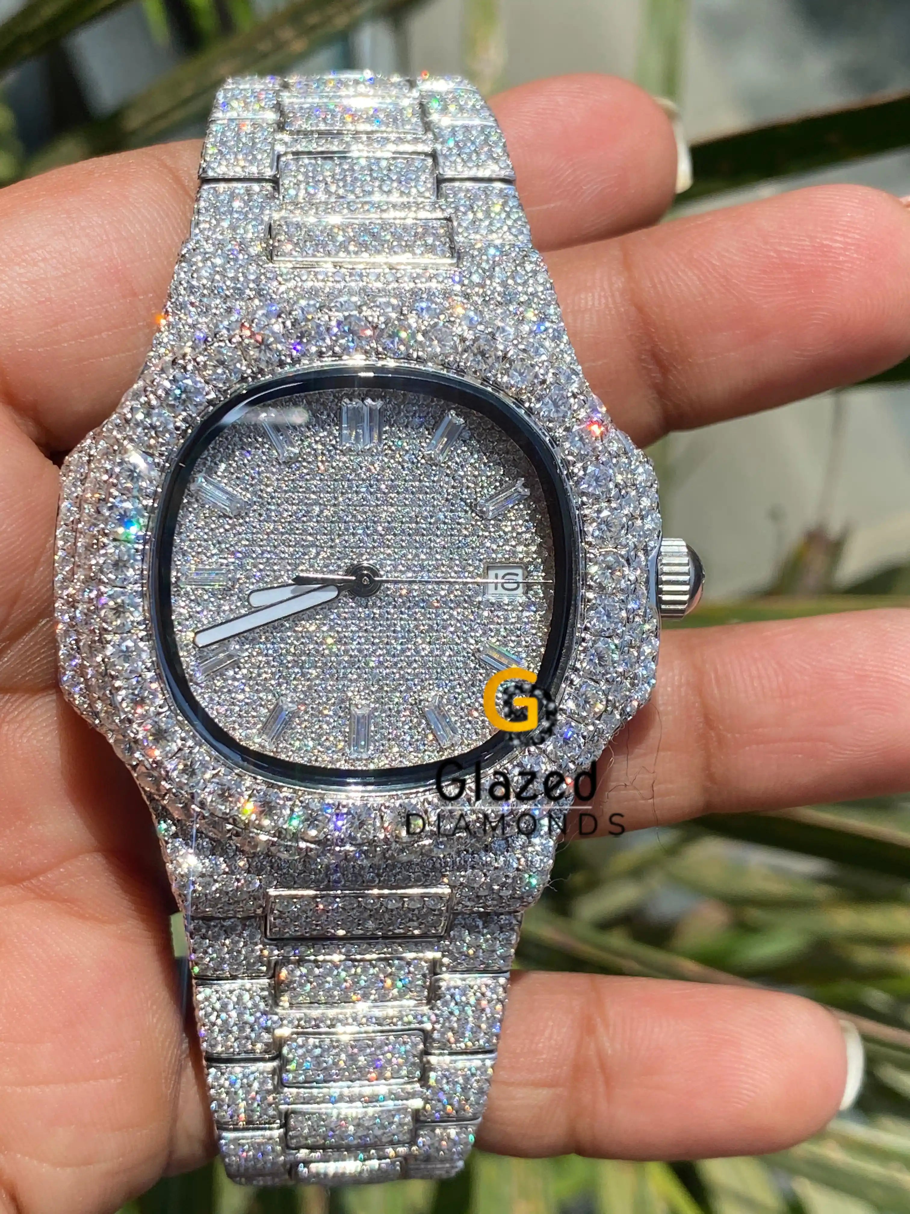 Moissanite Diamond Watch For Men