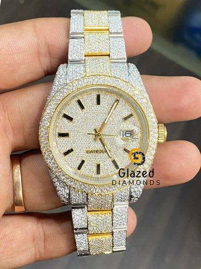Moissanite Diamond Watch Studded