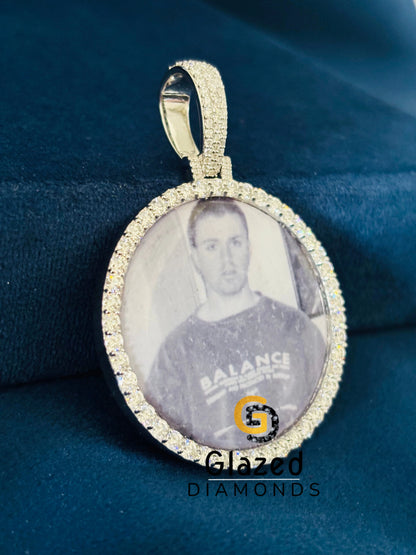 Moissanite Hip Hop 3D Photo Memory Pendant
