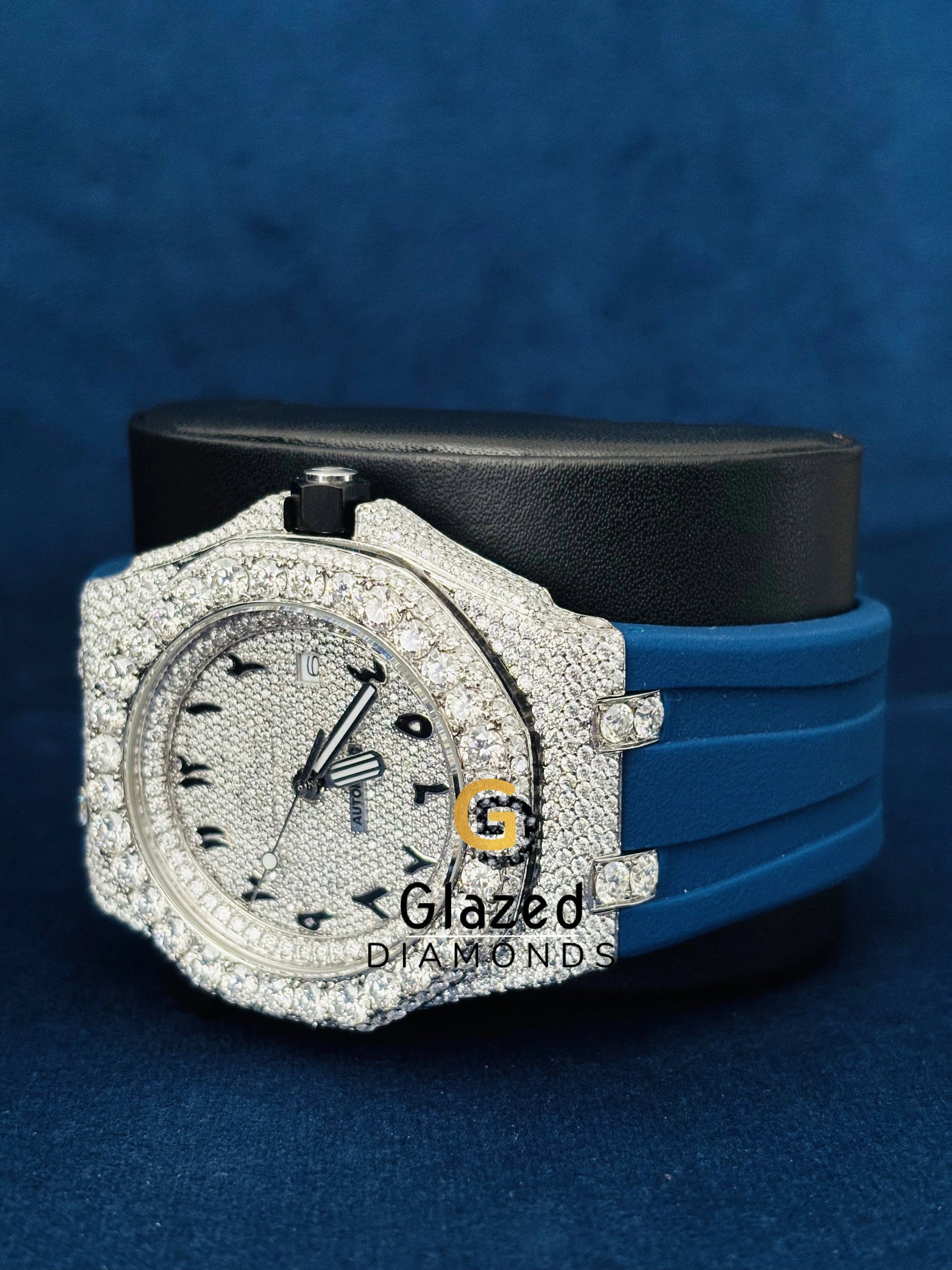 Moissanite Hip Hop Face Dial Watch For Men