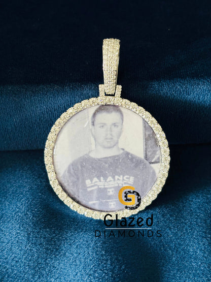 Moissanite Hip Hop Iced Out 3D Photo Pendant