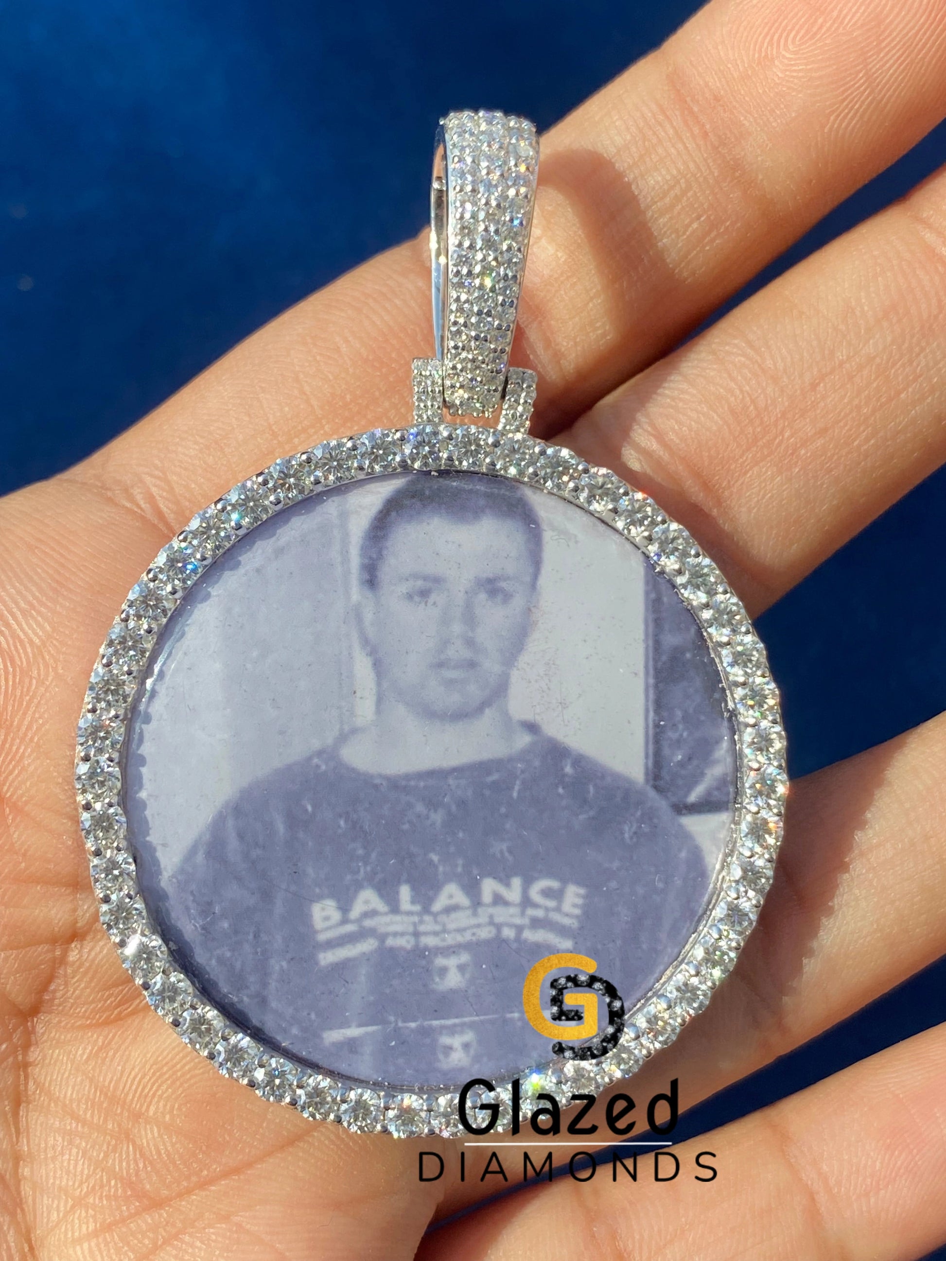 Moissanite Hip Hop Iced Out Memory Pendant