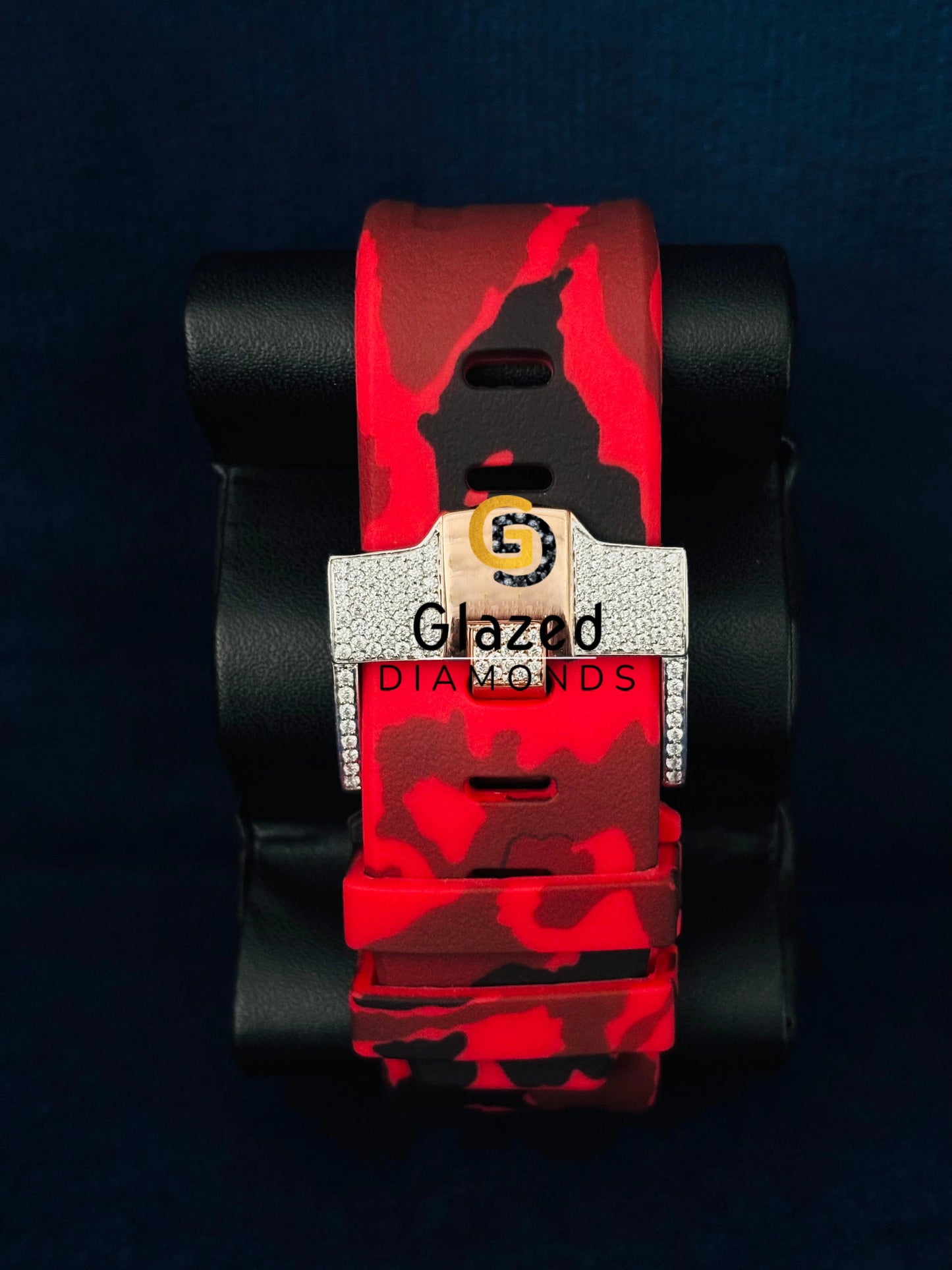 Moissanite Hip Hop Studded Face Dial Multi Chronograph Watch