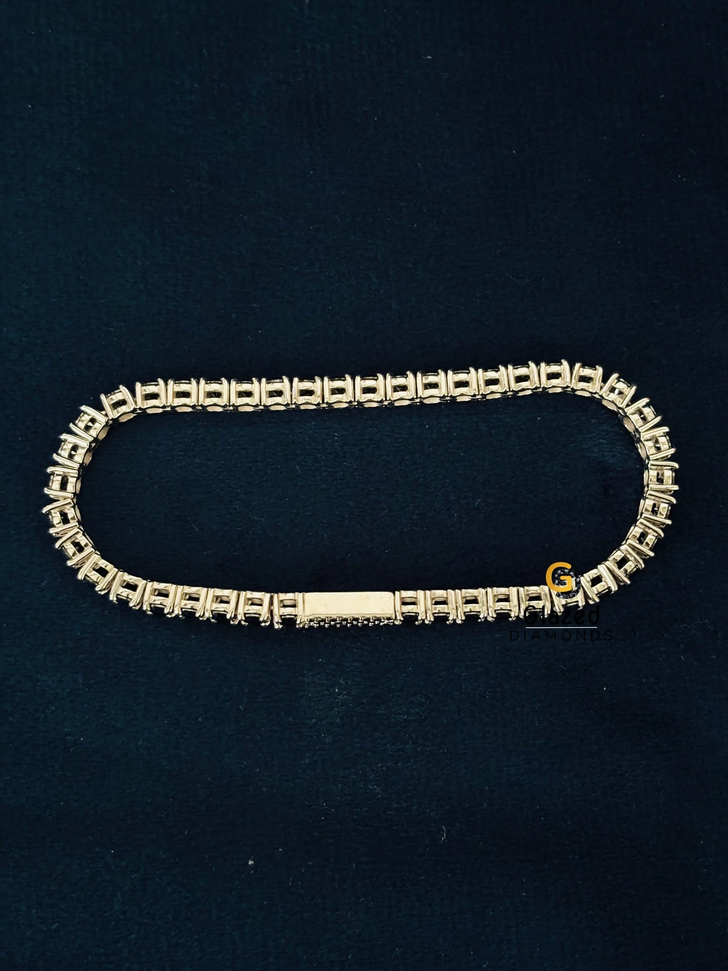 Moissanite Iced Out Black Tennis Bracelet