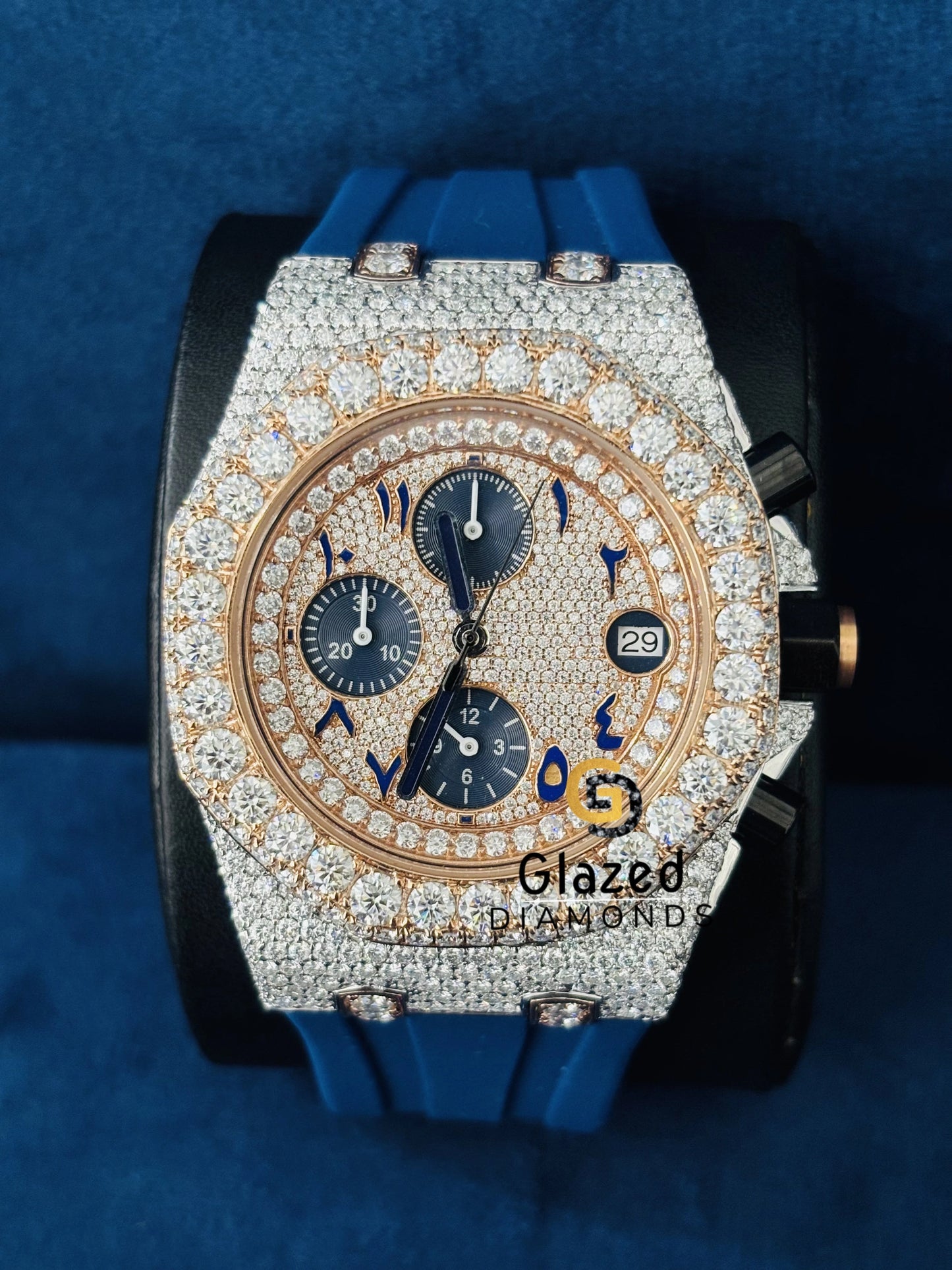 Moissanite Iced Out Hip Hop Bust Down Watch