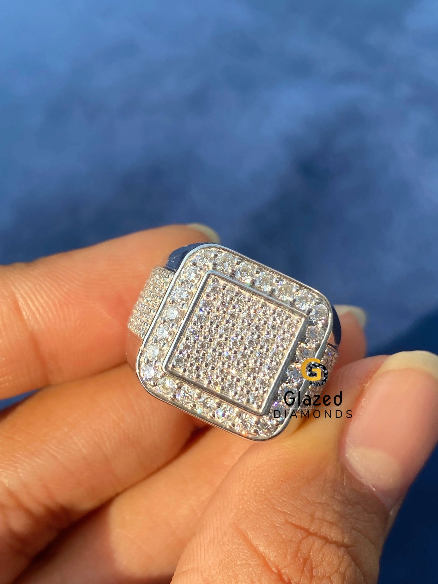 Moissanite Iced Out Hip Hop Ring