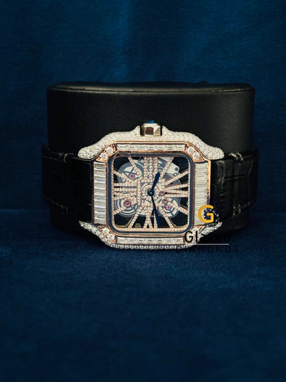 Moissanite Iced Out Hip Hop Studded Cartier Watchs