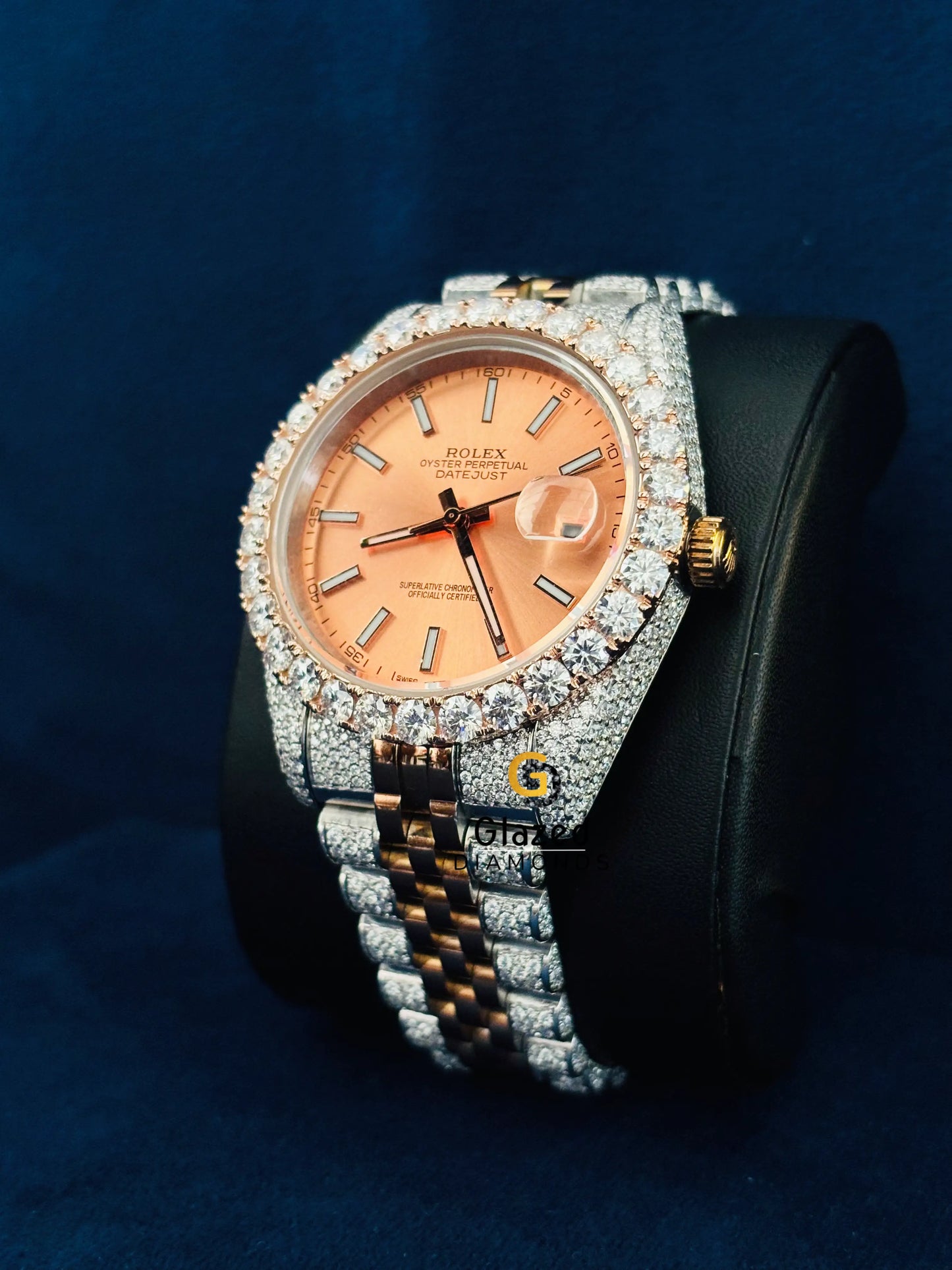 Moissanite Iced Out Pichest Dial Stainless Steel Watch